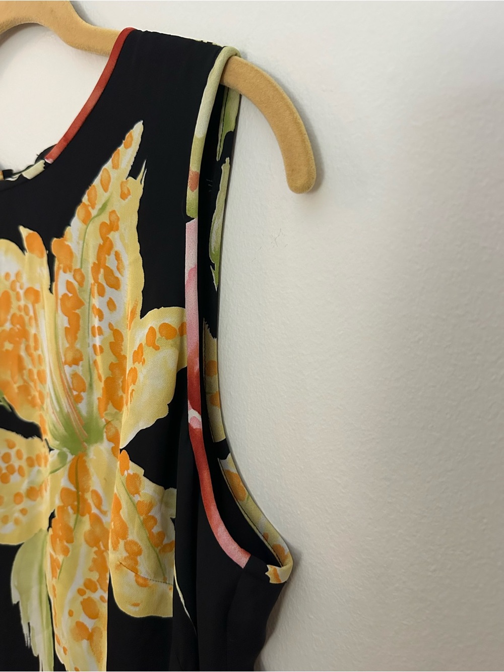 Talbot’s Silk Floral Midi Dress Black Size 10 EUC - Picture 6 of 11